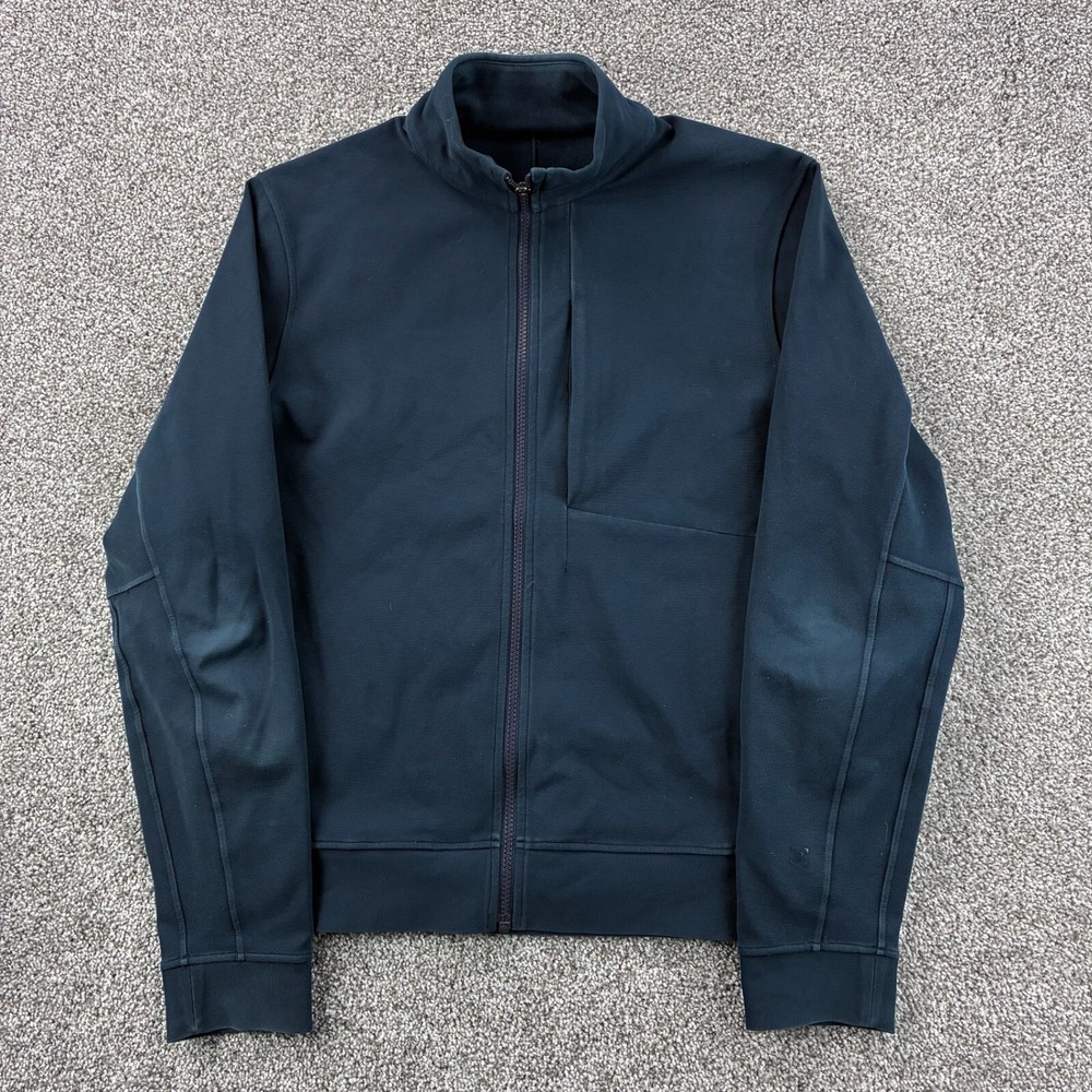 Lululemon Sojourn Jacket Men's Medium Blue Full Zip Stretch Soft Shell LM4616S